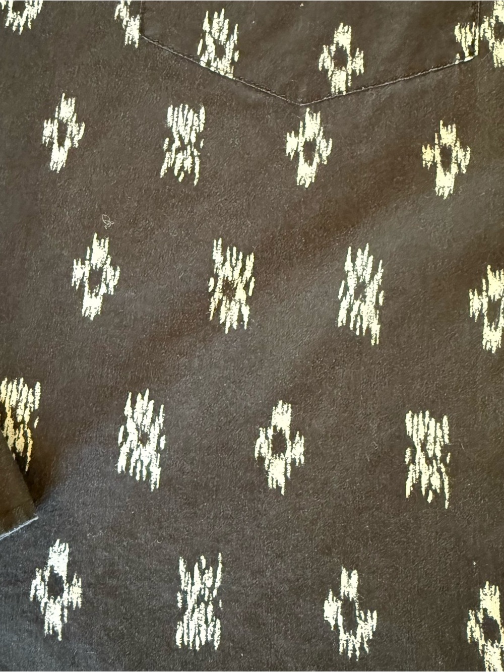 Madewell Button Down Top Black & White with Design Sz Medium EUC - Picture 3 of 9